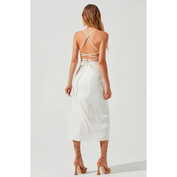 NWT ASTR Women's Brayden Strappy Back Midi Dress - Picture 4 of 10